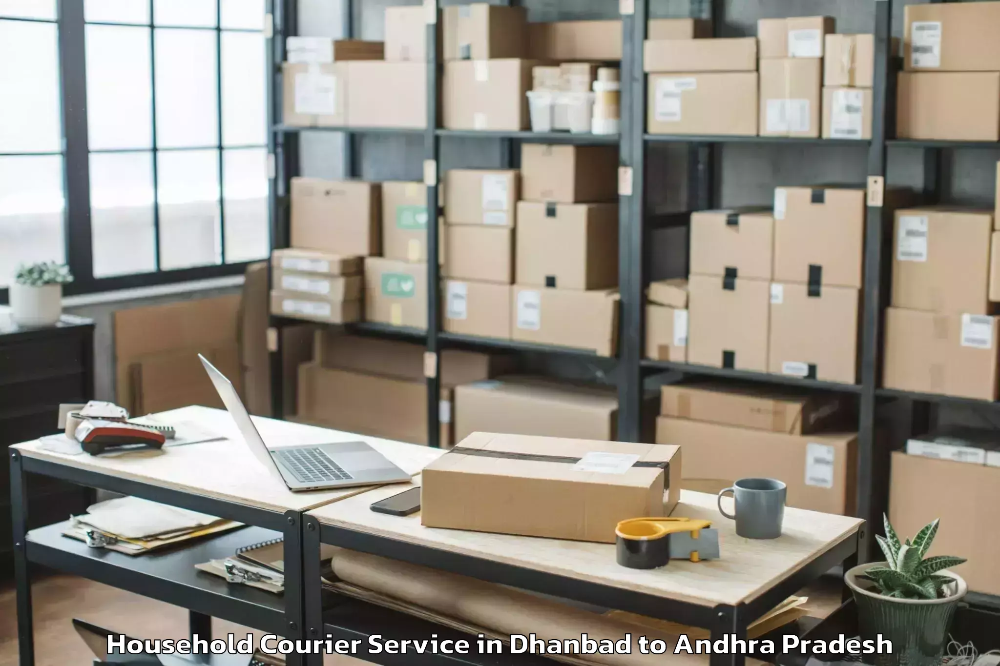 Reliable Dhanbad to Gudlavalleru Household Courier